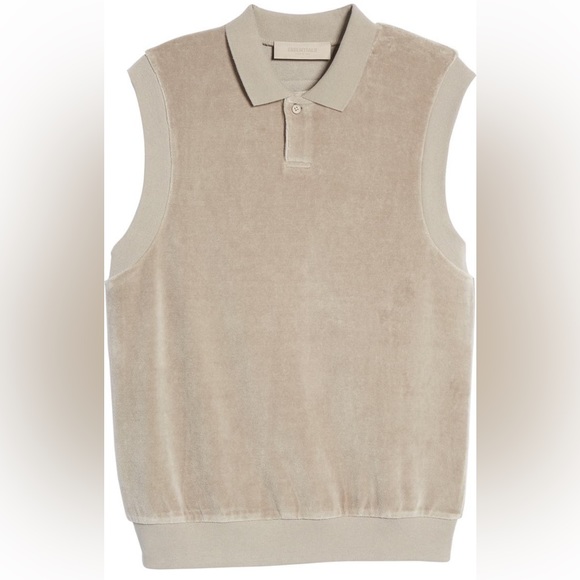 Fear of God Essentials sleeveless velour polo - Picture 5 of 9